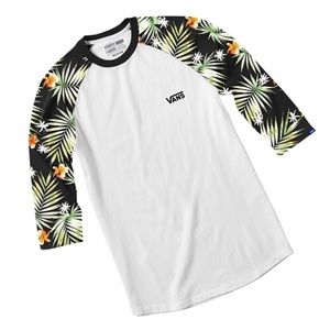 Vans Shirts - Vans Decay Palm Tree Baseball Tee Vans Shirts - Vans Decay Palm Tree Baseball Tee